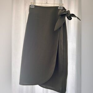 Simons Asymmetrical Olive Skirt